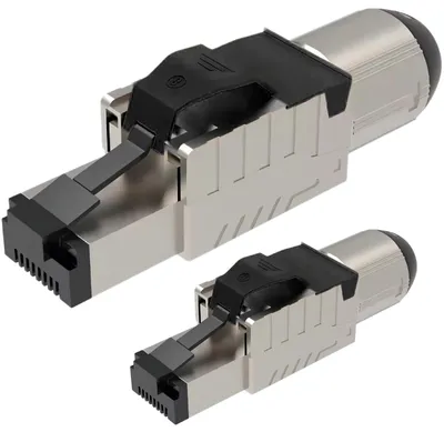 Produktbild von Netzwerkstecker Cat8 Cat8.1 RJ45 Stecker 2x Steckverbinder werkzeuglos geschirmt