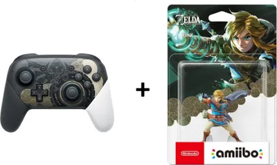 Produktbild von The Legend of Zelda: Tears of the Kingdom Controller Bundle mit Amiibo Link (Controller + Figur Bundle)
