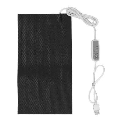 Zdjęcie produktu dla Podkładka grzewcza z regulacją temperatury 4 biegi Zasilanie USB Wodoodporny elektryczny podgrzewacz do tkanin DC5V 10x20cm/3.94x7.87in