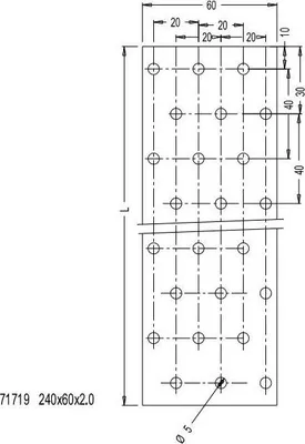 Image de Nagellagerplatte 240X60X2.0 Ce