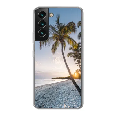 Produktbild von MuchoWow® Handyhülle Schutzhülle Hülle für Samsung Galaxy S22 Plus Strand - Sonnenuntergang - Palme Silikon Softcase Handy Hülle - Schutzabdeckung