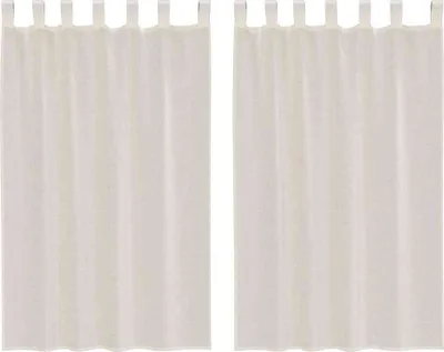 Immagine prodotto di vidaXL Tende in voile con risvolto 2 pezzi. Crema