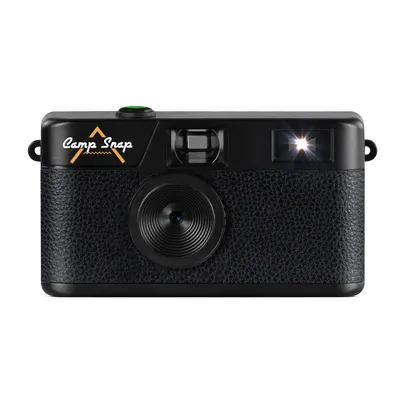 Produktbild von Camp Snap CS-V105 – Retro Digitalkamera im Vintage-Look, mit Vintage-Fotoeffekten, ohne Display, 8MP, USB-C, SD-Slot, schwarz