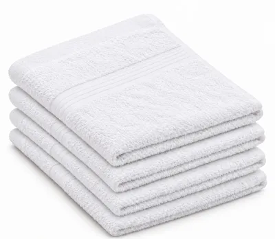 Imagen del producto de Gözze - Juego de 4 paños de limpieza para Nueva York, suaves y absorbentes, 100% algodón, 30 x 30 cm - Blancos
