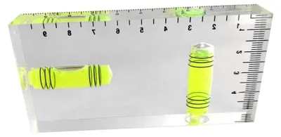 Produktbild von Wasserwaage, Blocktyp, 100 mm, 2 Libellen, wasserdicht, horizontal: ±1 mm, vertikal: ±2 mm