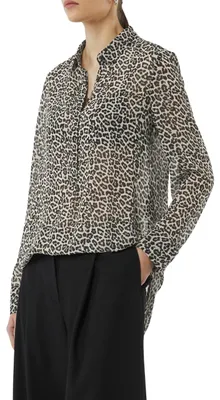 Produktbild von COMMA Longbluse aus Chiffon mit Leo-Print