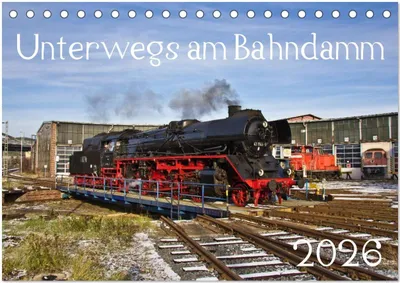 Produktbild von Unterwegs am Bahndamm (Tischkalender 2026 DIN A5 quer), CALVENDO Monatskalender