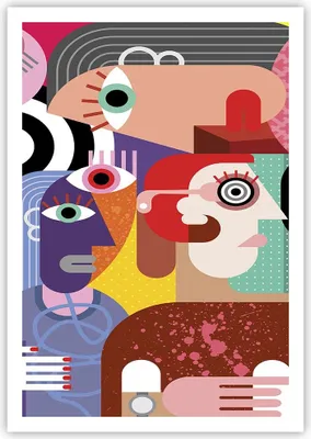 Produktbild von Poster - Poster ohne Rahmen - Abstraktion modern - 70x100 cm - Wand Bild - Wanddeko - Wandbilder - Kunstposter - Wandposter - Bilder - Kunstdruck - Wanddekoration - Wandbild - P2XPA70x100-3624