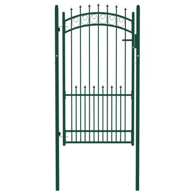 Immagine prodotto di Cancello di recinzione con punte in acciaio 100x175 cm verde