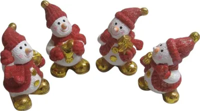 Produktbild von 4er Set Schneemänner Weihnachtsdekoration Deko Weihnachten Keramik Nr. 210