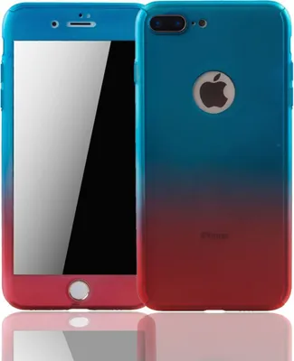 Produktbild von Handyhülle Schutzhülle für Apple iPhone 8 Plus Full Case Cover Displayschutz 360 Rot