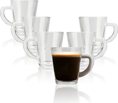 Produktbild von com-four® 6x Espressogläser aus hitzebeständigem Borosilikatglas - 70 ml