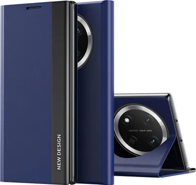 Produktbild von Hülle für Honor X9C, Kunstleder Magnetisch Klapp Stand Schutzhülle Navy blau