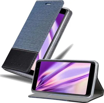 Produktbild von Cadorabo Hülle für WIKO VIEW MAX Schutzhülle in Blau Handy Hülle Etui Book Case Cover