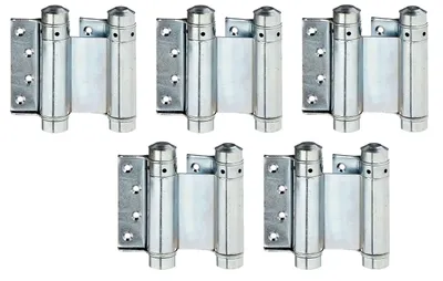 Image de Charnière de porte battante Alberts 852535, zinguée bleu par galvanisation, hauteur 76 mm, lot de 5