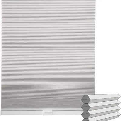 Produktbild von Wabenplissee Verdunkelnd Blackout 100x240cm weiß Plissee zum Schrauben Fenster lichtundurchlässig Thermo Wabenstruktur Victoria M.