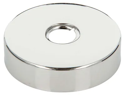 Produktbild von tecuro Gewinderosette (1/2) Ø 22 mm x Ø 80 mm x Höhe 20 mm, Messing verchromt