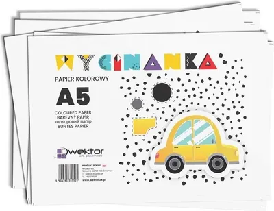 Image de Cahier de papiers colorés A5/8K à découper (20 feuilles) - Wektor