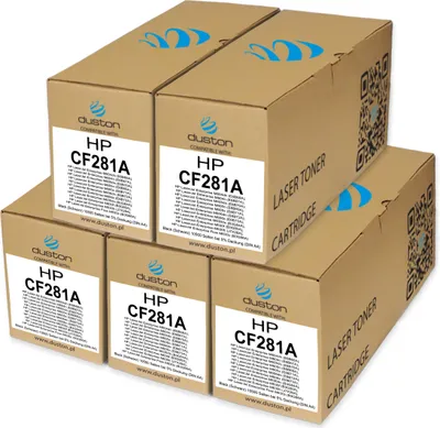 Obrázok produktu pre 5x CF281A, 81A Tonerová tlačová kazeta čiernej farby kompatibilná s HP LaserJet Enterprise M604 M605 M606 M630