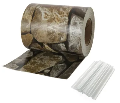 Imagen del producto de Película de privacidad de PVC para jardín con 20 clips de sujeción