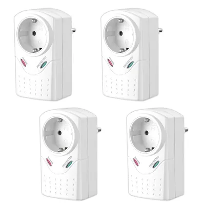 Produktbild von 4x Steckdosenadapter Überspannungsschutz Max. 3380 Watt Blitzschutz Geräteschutz Steckdose
