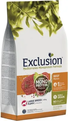 Produktbild von Exclusion Mediterraneo Noble Grain Puppy Rind Large 12 kg