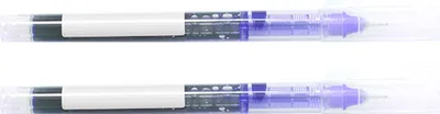 Zdjęcie produktu dla 2 szt Pióro kulkowe 0,5 mm z cienką końcówką Szybkoschnące pióro kulkowe z płynnym tuszem dla studentów Niebieski