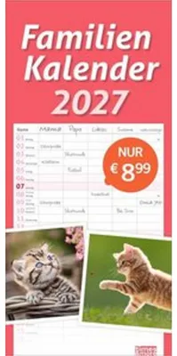 Produktbild von times&more Katzen Familienplaner 2027
