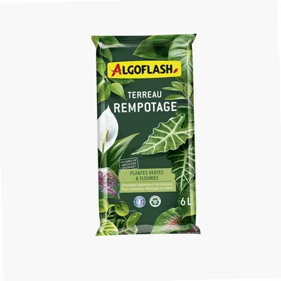 Zdjęcie produktu dla Ziemia do przesadzania roślin zielonych i kwitnących 6 l – Algoflash