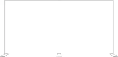 Immagine prodotto di Arco nuziale e supporto per sfondo - Set di tubi metallici - Portata 10 kg - Basi 51×23 cm - Tubo quadrato 20×20 mm, spessore parete 1 mm - Aste 1 m, L 91,5 cm, P 40 cm - Bianco