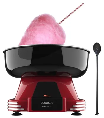 Produktbild von Cecotec Zuckerwattemaschine Fun&Sugar. 500 W, Retro-Design, Völlig zerlegbar, Enthält einen Messlöffel und 10 Sticks