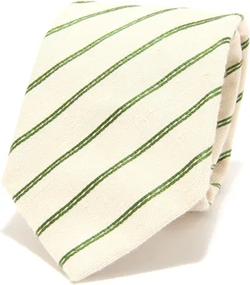 Produktbild von 5202S cravatta uomo D BY D lino avorio/verde tie men