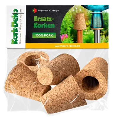 Korkstopfen für Rosenkugeln, 5 Stück, konisch, 20–35 mm