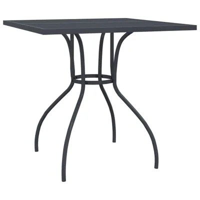 Produktbild von vidaXL Gartentisch Anthrazit 80x80x72,5 cm Stahlgeflecht