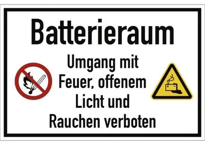 Produktbild von Dreifke® Schild Batterieraum, Kunststoff, 300x200 mm