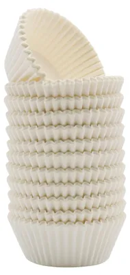 Produktbild von PME Cupcake Cases, Cupcake-/Muffin-Cups, Rund, Gerillte Oberfläche, Weiß, Papier, Weiß