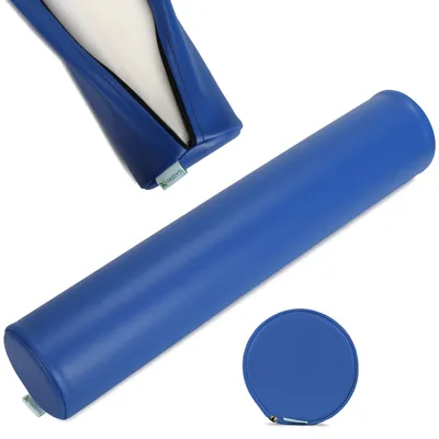 Produktbild von Habys Lagerungsrolle, Vollrolle, Nackenkissen, Lagerungskissen, Nackenrolle, Knierolle für Massage und Therapie, Fitnessrolle, 12x60cm Marineblau