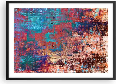 Produktbild von Gerahmtes Poster - Schwarzer Rahmen - Graffiti modern - 70x50 cm - Wand Bild - Wanddeko - Wandbilder - Kunstposter - Wandposter - Bilderrahmen - Bilder - Kunstdruck - Wandbild - P2BAA70x50-3648