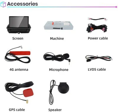 Zdjęcie produktu dla Radio samochodowe 8-calowe, 4G, 6-128GB - Odtwarzacz multimedialny Android 12 - Bluetooth, Wi-Fi, Carplay - do samochodu