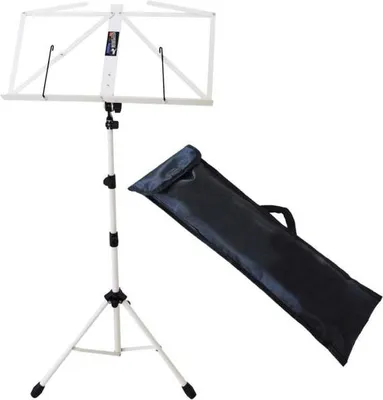 Produktbild von keepdrum MUS3WH Notenständer Weiss mit Tasche