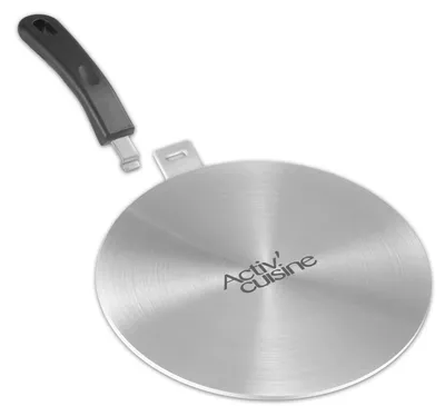 Induktionsadapterplatte 24 cm, abnehmbarer Griff, Edelstahl