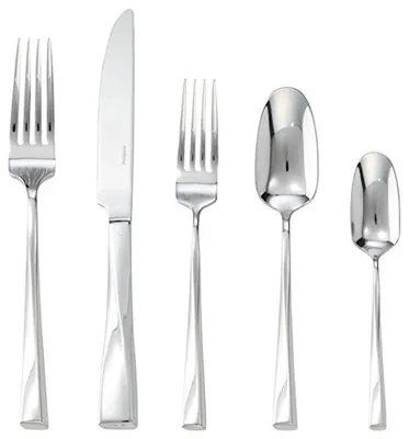Immagine prodotto di Sambonet S0124 Twist, set di 13 posate per dessert, acciaio inossidabile argentato