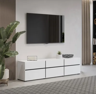 Obrázek produktu pro TV stolek GLENROSE - bílý / černý