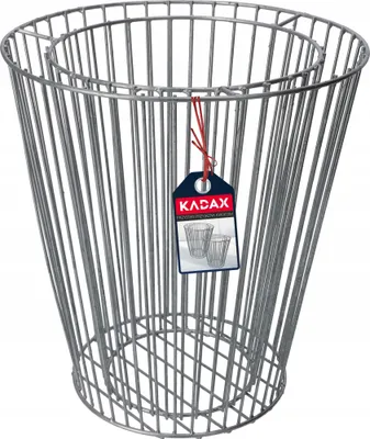 Produktbild von KADAX Gabione aus verzinktem Stahl "Gordes", Gabionentopf, runder Drahtkorb, Pflanzenkorb, Blumentopf, 40 cm
