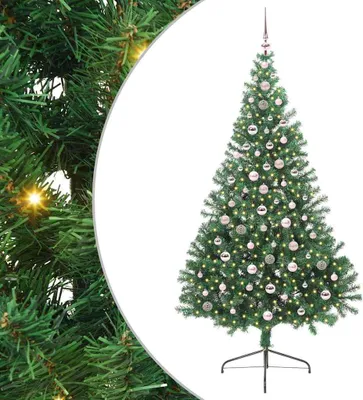 Produktbild von vidaXL Künstlicher vorbeleuchteter Weihnachtsbaum Grün 240 cm PVC