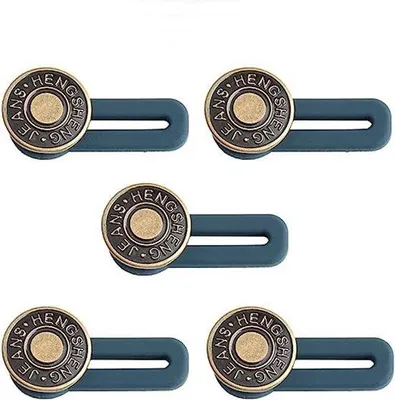 Produktbild von Elastische Metallknöpfe, 5 Stück, Verlängerung für Hosen und Shirts