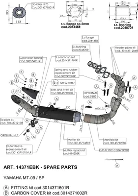 Image de Tuyau d'échappement LeoVince pièce de rechange tuyau de raccordement pour Yamaha MT09