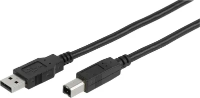 Obrázok produktu pre ViVanco™VVIT31USBAB18MMK, 1,8 m, USB A, USB B, USB 2.0, Čierna