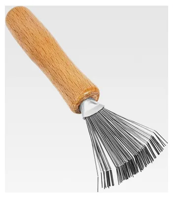 Produktbild von Edelstahl Rechen für die Blumenreinigung mit feiner Harke, ergonomischer Griff, 11 x 3,5 x 2 cm