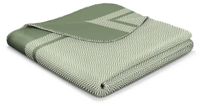 Produktbild von Biederlack Wohndecke mit Zierstich Stripe Farbe green Größe 150 x 200